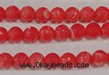 CRC512 15.5 inches 8mm faceted round synthetic rhodochrosite beads