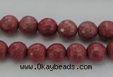 CRC803 15.5 inches 10mm faceted round Brazilian rhodochrosite beads