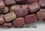 CRC81 15.5 inches 10*14mm rectangle rhodochrosite gemstone beads