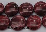 CRC817 15.5 inches 18mm flat round Brazilian rhodochrosite beads