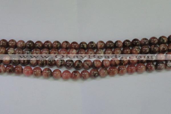 CRC915 15.5 inches 8mm round natural rhodochrosite beads