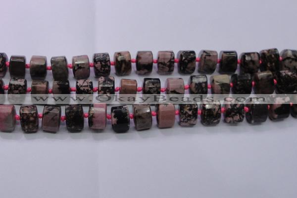 CRD20 15.5 inches 11*15*15mm faceted triangle rhodonite gemstone beads