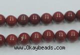 CRE01 16 inches 8mm round natural red jasper beads wholesale