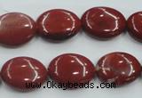 CRE11 16 inches 13*18mm oval natural red jasper beads wholesale