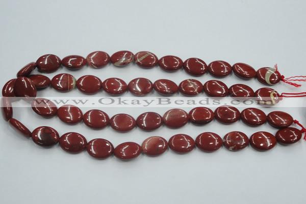 CRE11 16 inches 13*18mm oval natural red jasper beads wholesale