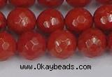 CRE342 15.5 inches 12mm faceted round red jasper beads