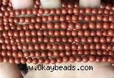 CRE350 15.5 inches 4mm round red jasper beads wholesale