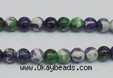 CRF02 15.5 inches 6mm round dyed rain flower stone beads wholesale