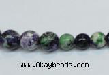 CRF10 15.5 inches multi sizes round dyed rain flower stone beads