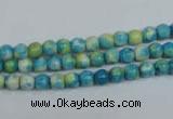 CRF100 15.5 inches 4mm round dyed rain flower stone beads wholesale