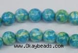 CRF102 15.5 inches 8mm round dyed rain flower stone beads wholesale