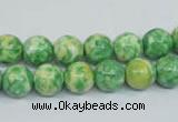 CRF183 15.5 inches 10mm round dyed rain flower stone beads wholesale