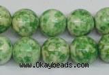 CRF185 15.5 inches 14mm round dyed rain flower stone beads wholesale