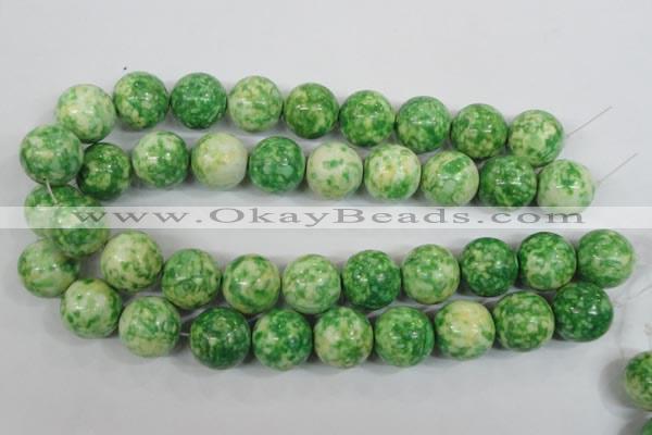 CRF188 15.5 inches 20mm round dyed rain flower stone beads wholesale