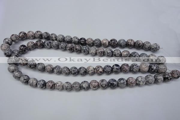 CRF282 15.5 inches 8mm round dyed rain flower stone beads