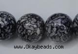 CRF288 15.5 inches 20mm round dyed rain flower stone beads