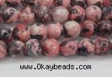 CRF300 15.5 inches 4mm round dyed rain flower stone beads wholesale