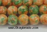 CRF312 15.5 inches 14mm round dyed rain flower stone beads wholesale