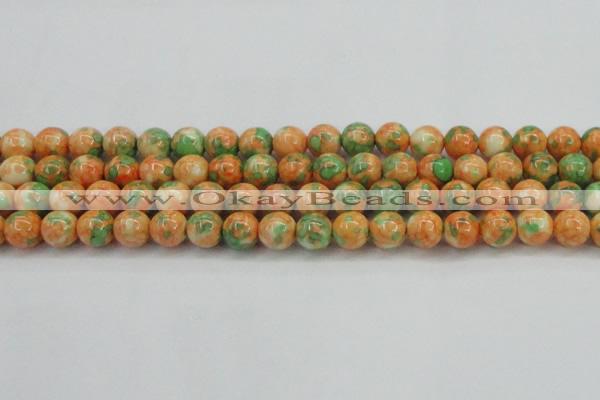 CRF312 15.5 inches 14mm round dyed rain flower stone beads wholesale