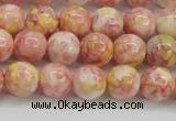 CRF316 15.5 inches 8mm round dyed rain flower stone beads wholesale