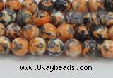 CRF321 15.5 inches 4mm round dyed rain flower stone beads wholesale