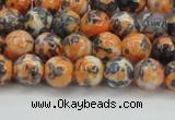 CRF322 15.5 inches 6mm round dyed rain flower stone beads wholesale