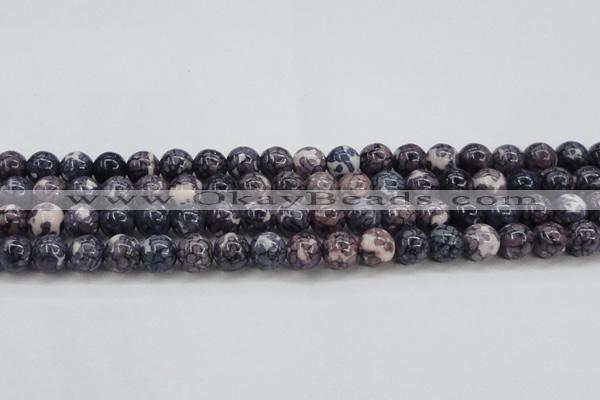 CRF339 15.5 inches 12mm round dyed rain flower stone beads wholesale