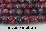 CRF342 15.5 inches 4mm round dyed rain flower stone beads wholesale