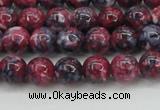 CRF343 15.5 inches 6mm round dyed rain flower stone beads wholesale