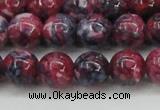 CRF346 15.5 inches 12mm round dyed rain flower stone beads wholesale