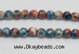 CRF35 15.5 inches 6mm round dyed rain flower stone beads wholesale