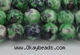 CRF352 15.5 inches 10mm round dyed rain flower stone beads wholesale