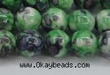 CRF354 15.5 inches 14mm round dyed rain flower stone beads wholesale