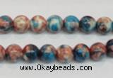 CRF36 15.5 inches 8mm round dyed rain flower stone beads wholesale