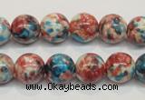 CRF37 15.5 inches 12mm round dyed rain flower stone beads wholesale