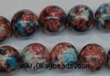 CRF38 15.5 inches 16mm round dyed rain flower stone beads wholesale