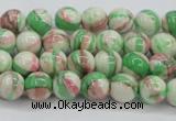 CRF380 15.5 inches 4mm round dyed rain flower stone beads wholesale