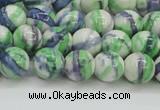 CRF388 15.5 inches 8mm round dyed rain flower stone beads wholesale