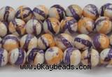 CRF410 15.5 inches 4mm round dyed rain flower stone beads wholesale