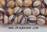 CRF412 15.5 inches 8mm round dyed rain flower stone beads wholesale