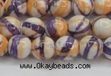 CRF413 15.5 inches 10mm round dyed rain flower stone beads wholesale