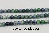 CRF42 15.5 inches 4mm round dyed rain flower stone beads wholesale