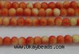 CRF437 15.5 inches 3mm round dyed rain flower stone beads wholesale