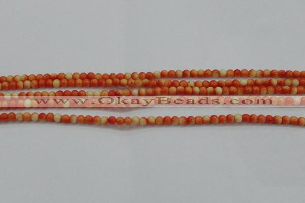 CRF437 15.5 inches 3mm round dyed rain flower stone beads wholesale