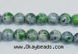 CRF44 15.5 inches 8mm round dyed rain flower stone beads wholesale