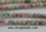 CRF449 15.5 inches 3mm round dyed rain flower stone beads wholesale