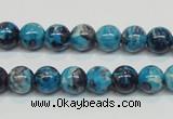 CRF57 15.5 inches 8mm round dyed rain flower stone beads wholesale