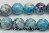 CRF60 15.5 inches 14mm round dyed rain flower stone beads wholesale