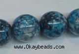 CRF62 15.5 inches 18mm round dyed rain flower stone beads wholesale