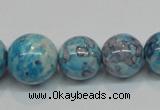 CRF65 15.5 inches multi sizes round dyed rain flower stone beads